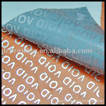 VOID sticker/label
